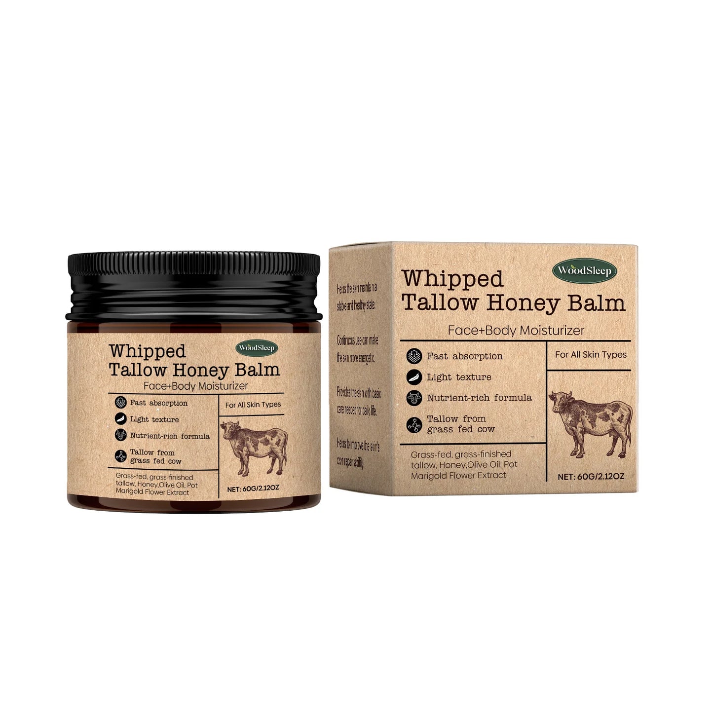 WoodSleep Grass Fed Beef Tallow
